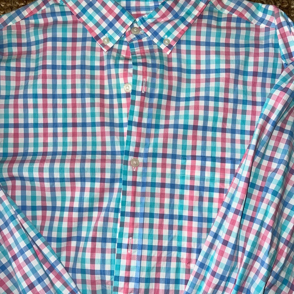 Vineyard Vines Spring Plaid Easter Long Sleeve La… - image 1